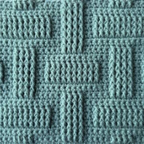 Crochet Basketweave Brick Stitch Pattern - free crochet pattern